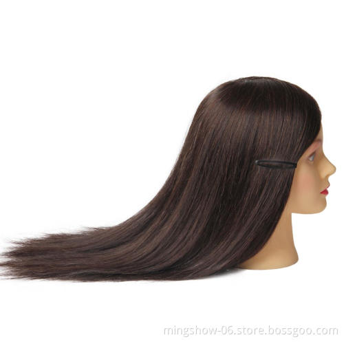100% Real Human Hair Manikin Head Hairdressing Dummy Head Salon Head for Hair Practice extension